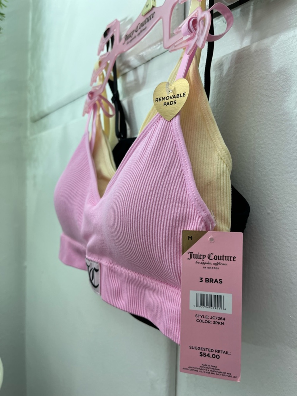 New Juicy Couture Wireless Bra Set of 3 - Picture 2 of 2